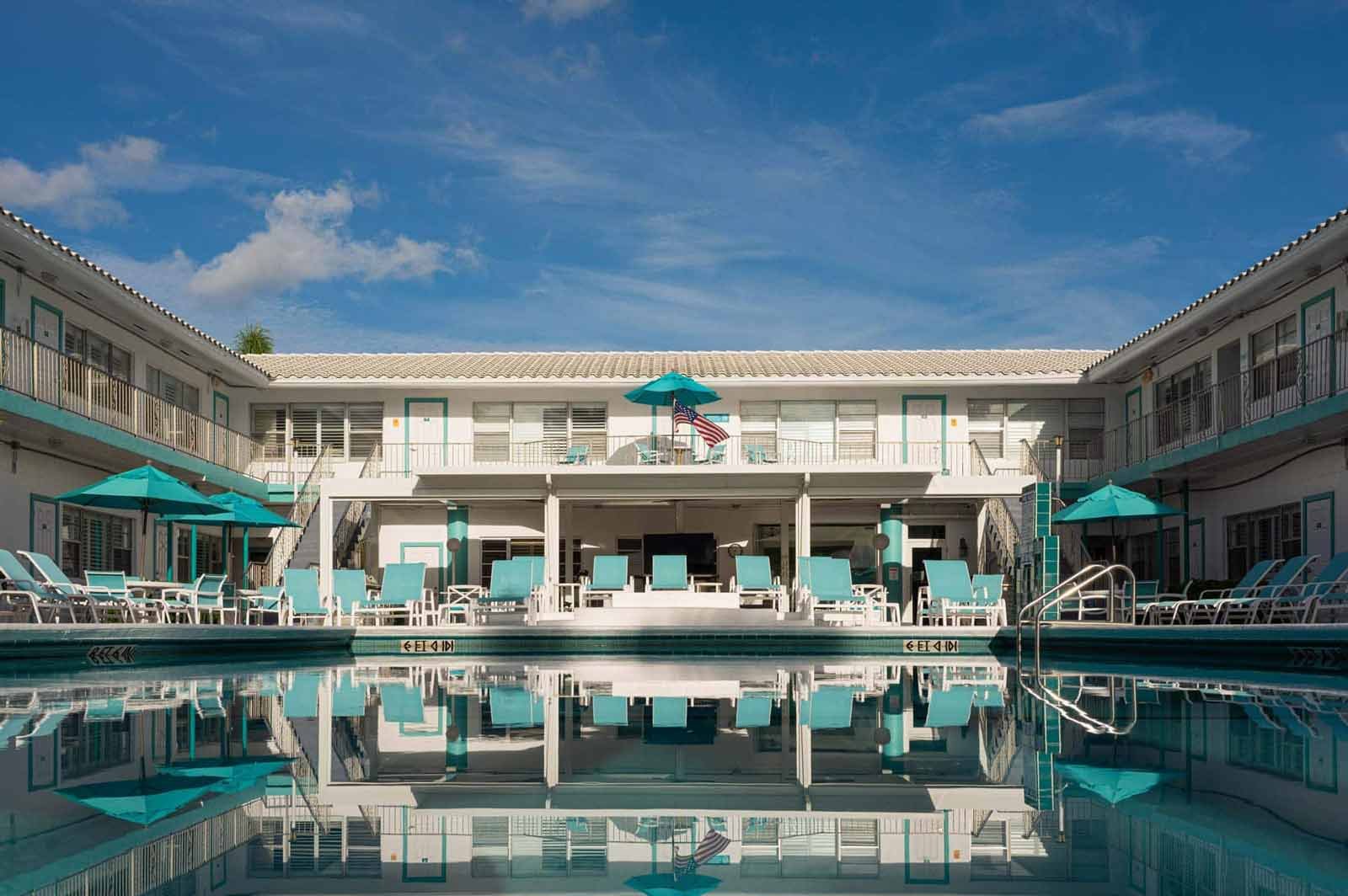 Pool area at Driftwood Beach Club