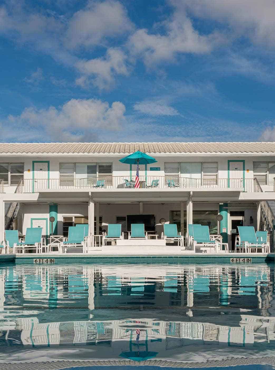 Pool area at Driftwood Beach Club