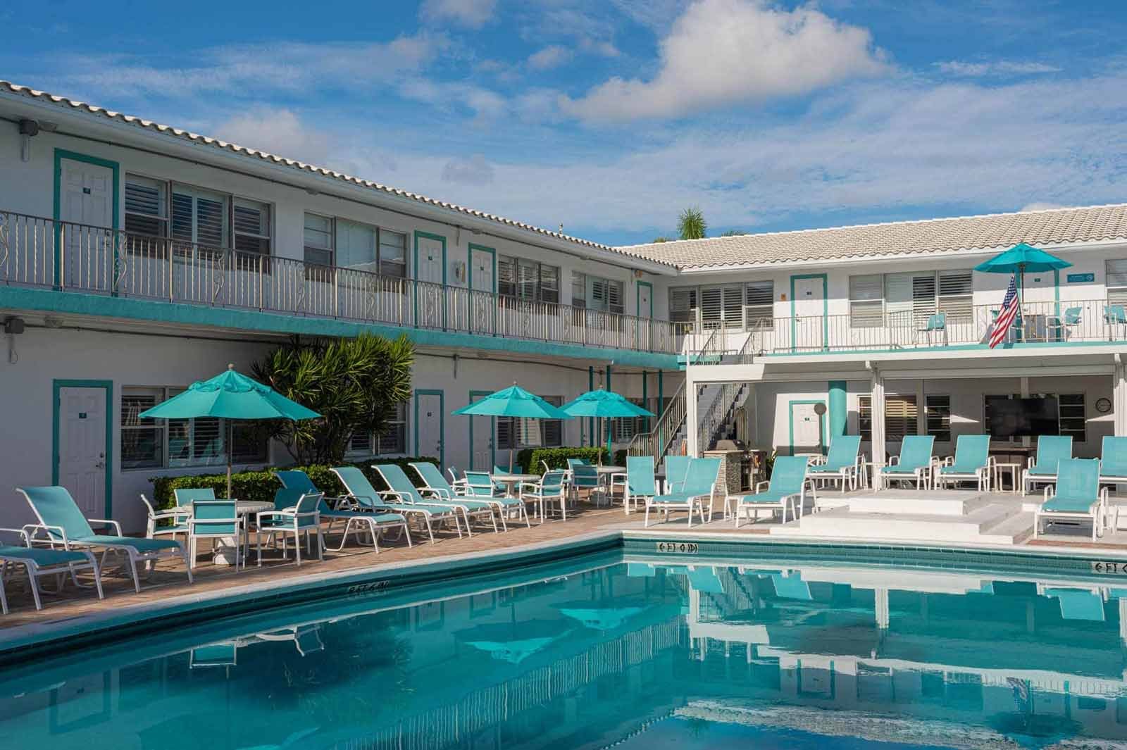 Pool area at Driftwood Beach Club
