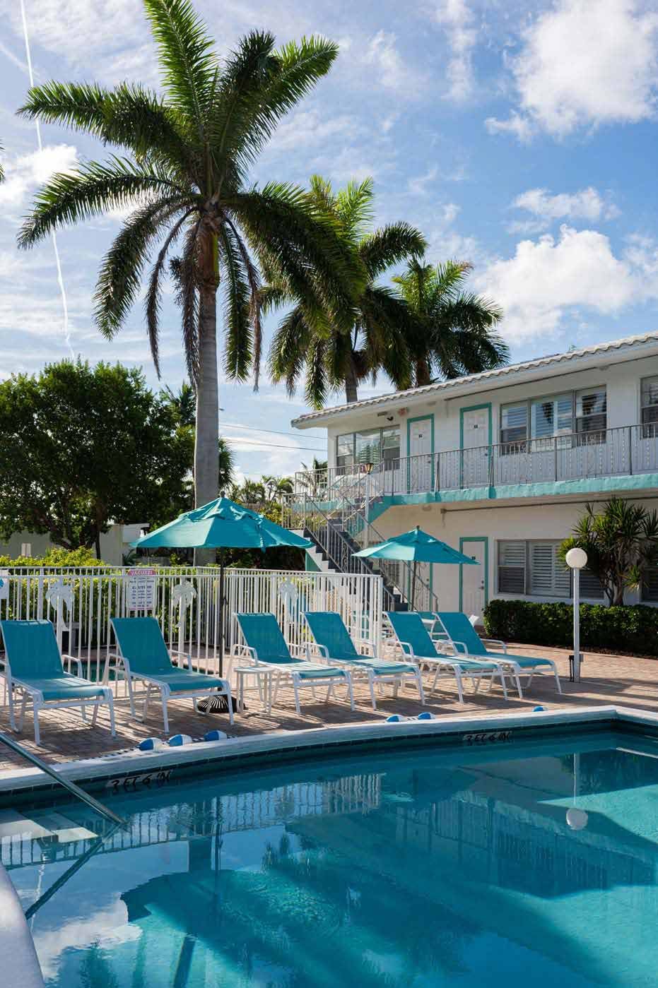 Pool area at Driftwood Beach Club
